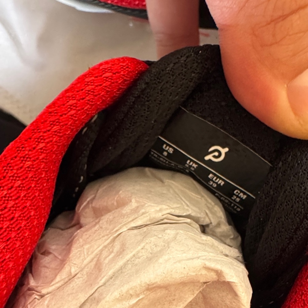 Peloton Women's Athletic Shoes in Black and Red - Picture 4 of 4